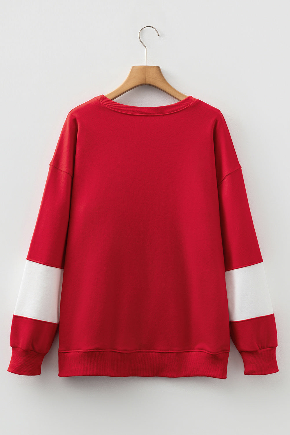 Women’s Casual Loose Striped Color-Block Crew Neck Sweater