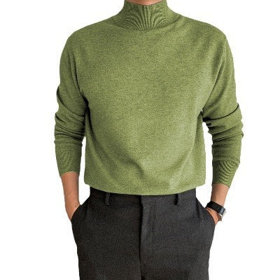 Men’s Business Pullover Mock Neck Sweater – Smart Casual Knit Top