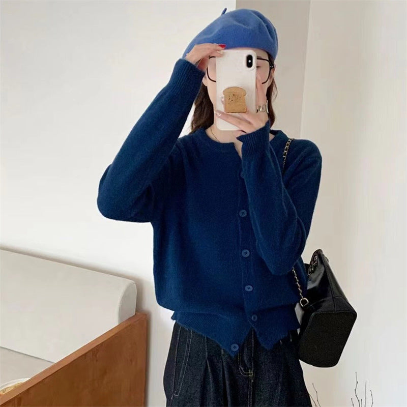 Women’s Knitted Button Cardigan Casual Short Sweater Jacket