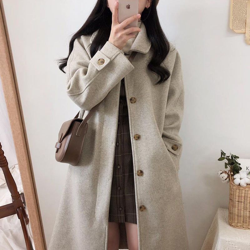 Loose Slimming Thickened Over-the-Knee Women’s Coat