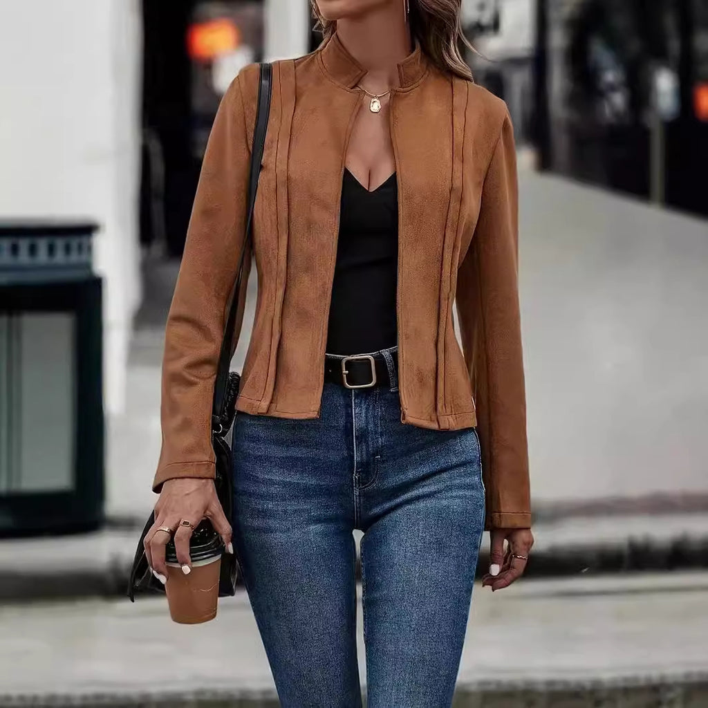 Winter Solid Color Cardigan Jacket – Women’s Casual Long Sleeve Coat