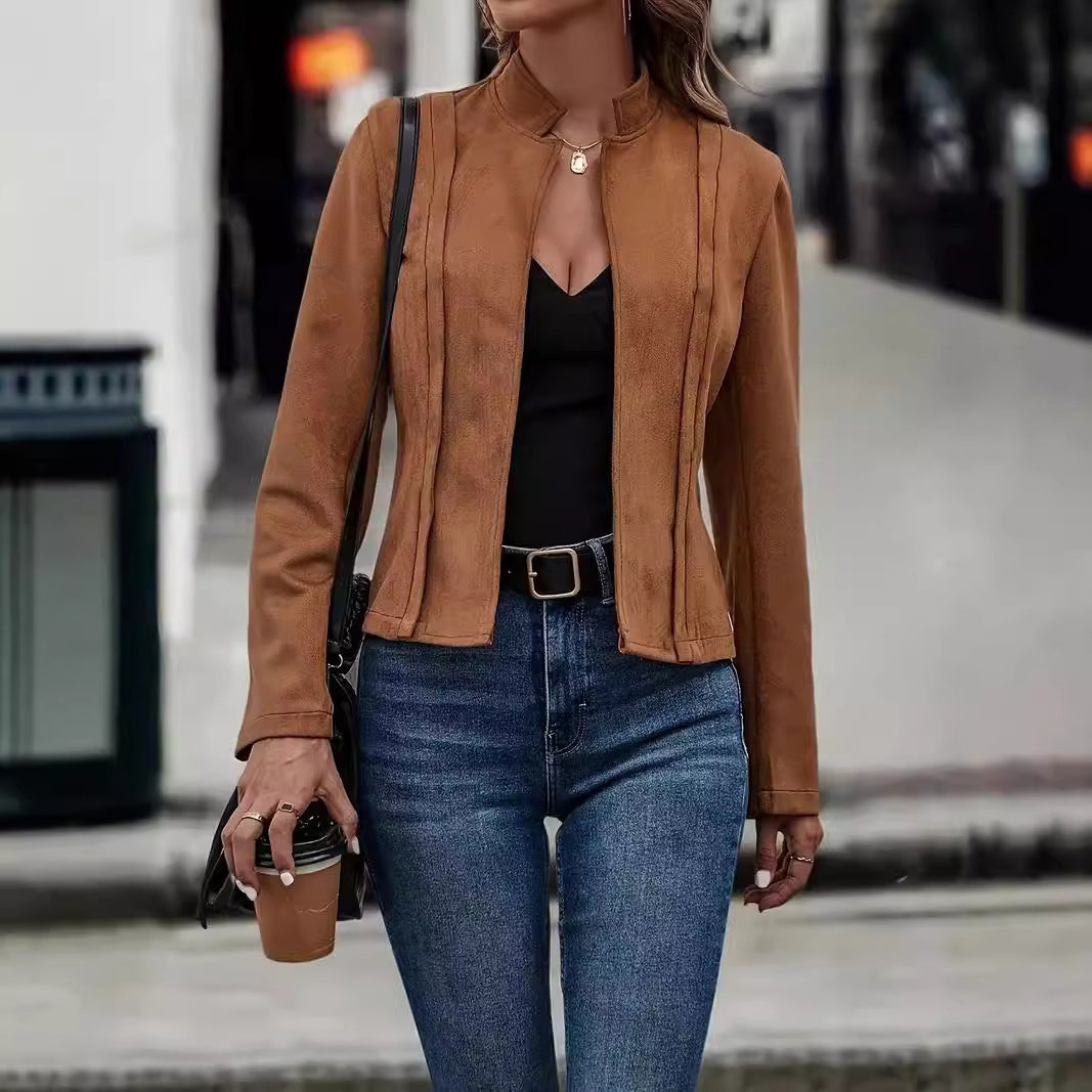 Winter Solid Color Cardigan Jacket – Women’s Casual Long Sleeve Coat