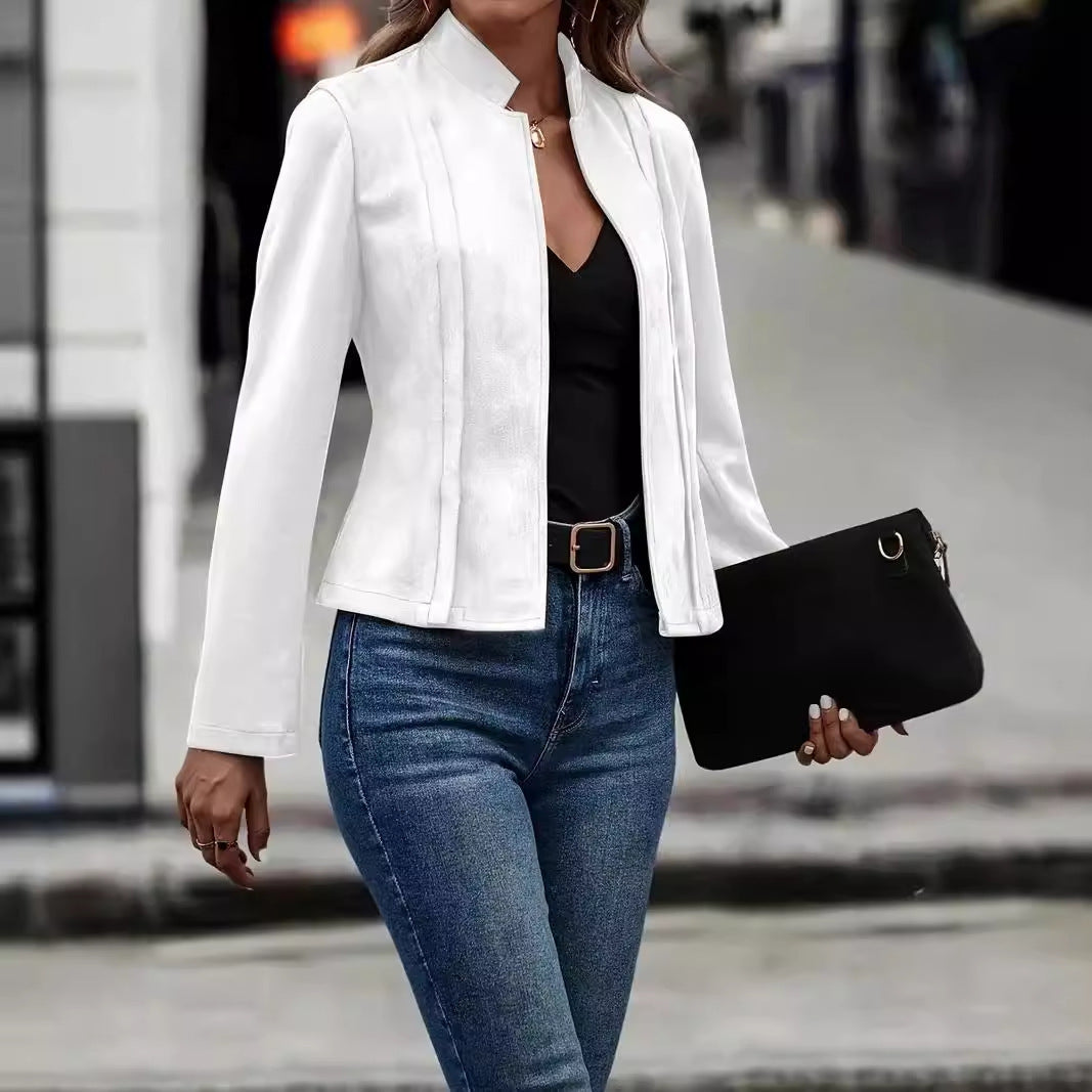 Winter Solid Color Cardigan Jacket – Women’s Casual Long Sleeve Coat