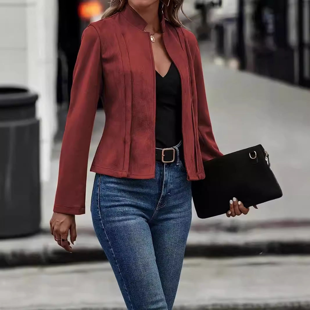Winter Solid Color Cardigan Jacket – Women’s Casual Long Sleeve Coat