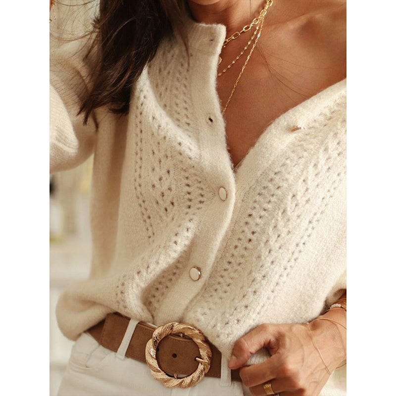 Women’s Cardigan - 2025 Trendy Button-Down Knitwear