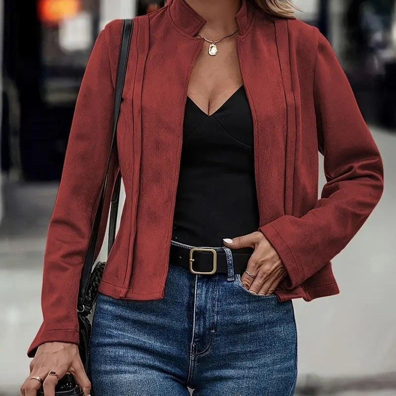 Winter Solid Color Cardigan Jacket – Women’s Casual Long Sleeve Coat