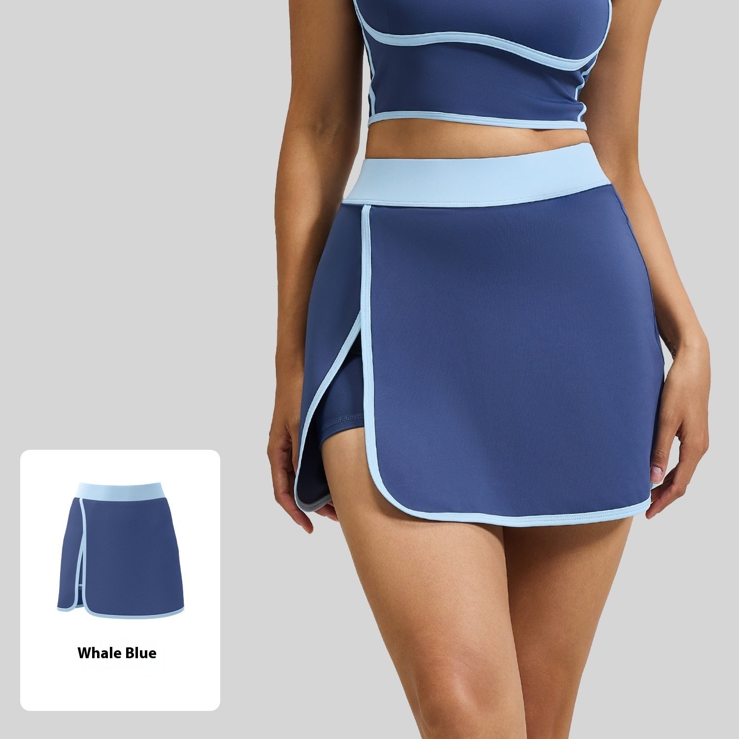 High Waist Sports Skirt with Hidden Pocket – Women’s Fitness Yoga Skirt for Tummy Control