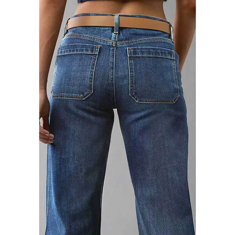Wide Leg Straight Leg Jeans for Women – High Waisted Loose Denim Pants