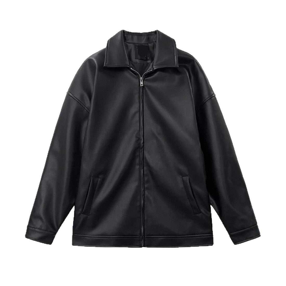 Men’s Korean Leather Casual Baseball Jacket Streetwear Bomber Style