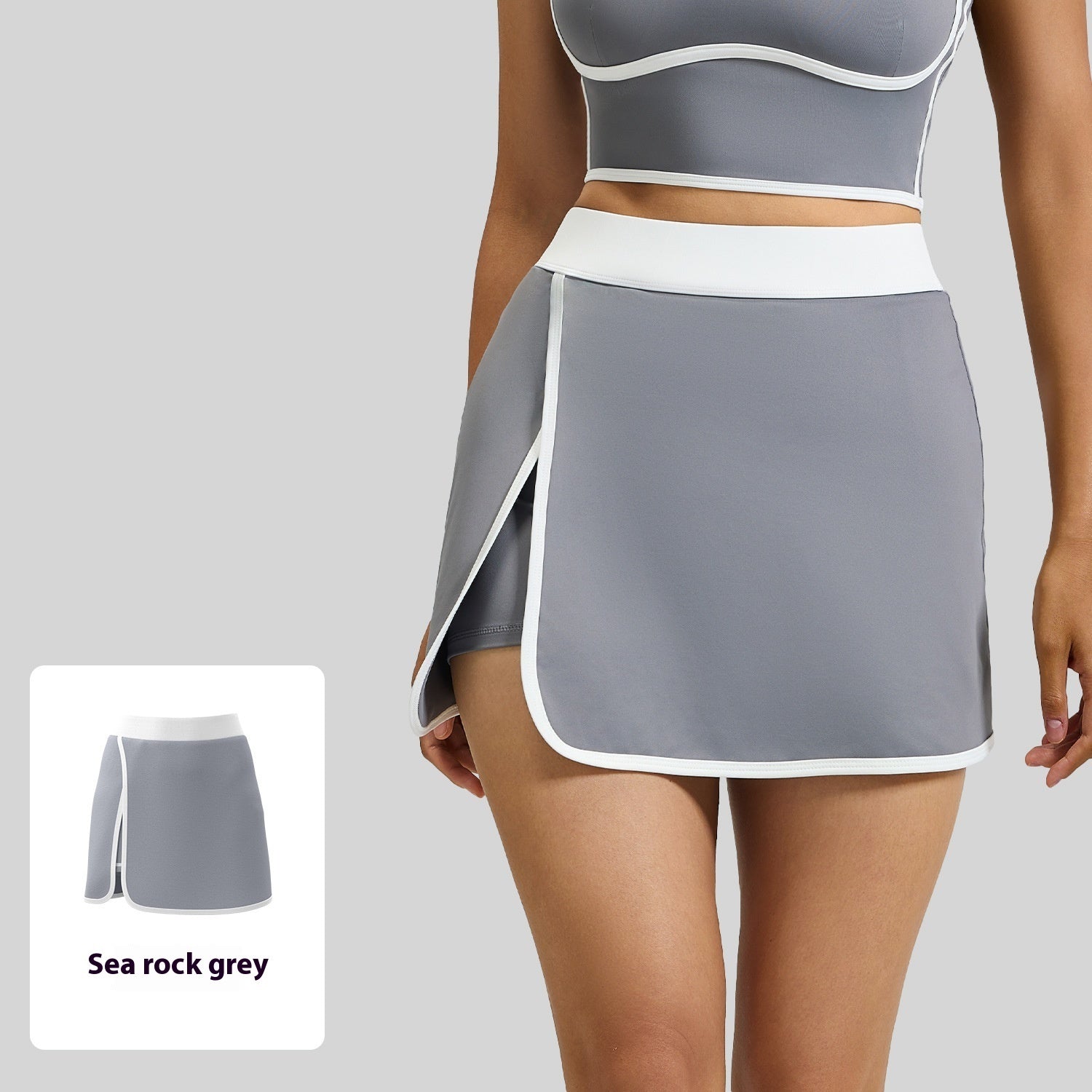 High Waist Sports Skirt with Hidden Pocket – Women’s Fitness Yoga Skirt for Tummy Control