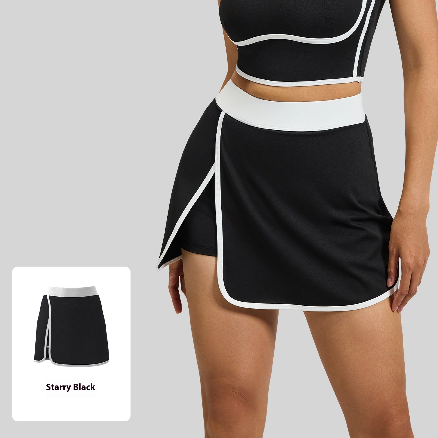 High Waist Sports Skirt with Hidden Pocket – Women’s Fitness Yoga Skirt for Tummy Control
