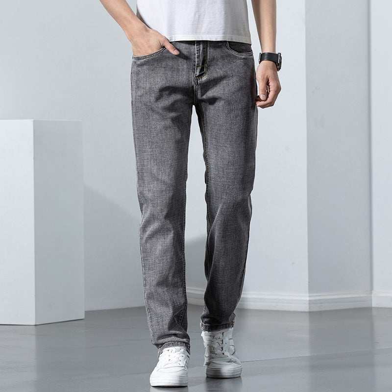 Men’s Straight Fit Washed Denim Jeans  Casual Everyday Wear